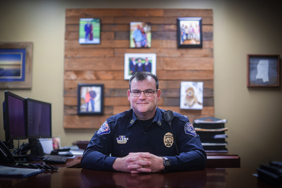 <strong>Hernando&rsquo;s new police chief, Shane Ellis, has been part of the department for nearly 28 years.</strong> (Patrick Lantrip/The Daily Memphian)