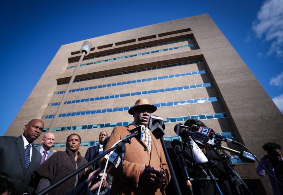 <strong>&ldquo;All of the rumors that are circulating are bogus and untrue,&rdquo; Attorney Ben Crump said of the report that the police officers had a connection to Tyre Nichols.</strong> (Patrick Lantrip/The Daily Memphian)