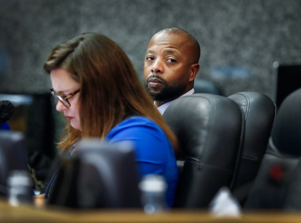 <strong>Shelby County Commissioner Mickell Lowery during committee meetings on Wednesday, Aug. 3, 2022.</strong>(Mark Weber/The Daily Memphian)