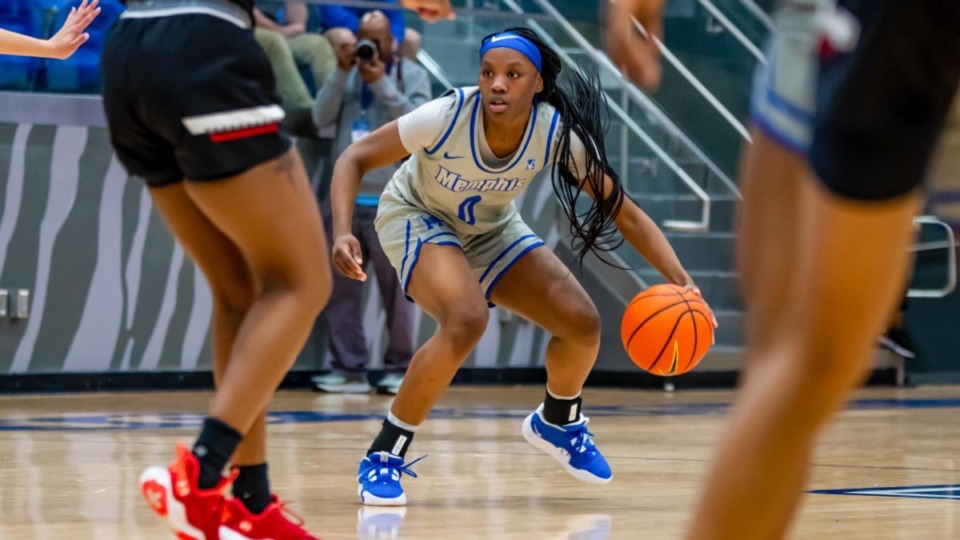 <strong>Destyne Jackson helped lead Memphis to its sixth straight victory Sunday in Dallas. The Tigers beat SMU in overtime, 69-68.</strong> (Matthew A. Smith/Courtesy Memphis Athletics)