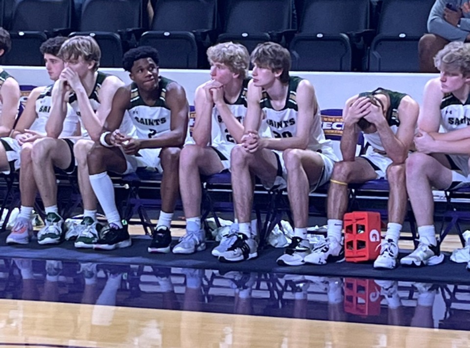 <strong>Briarcrest fell to Brentwood Academy Saturday, March 4, 2023 in the BlueCross Division 2-AA boys basketball championship at Tennessee Tech&rsquo;s Hooper Eblen Center in Cookeville.</strong> (John Varlas/The Daily Memphian)