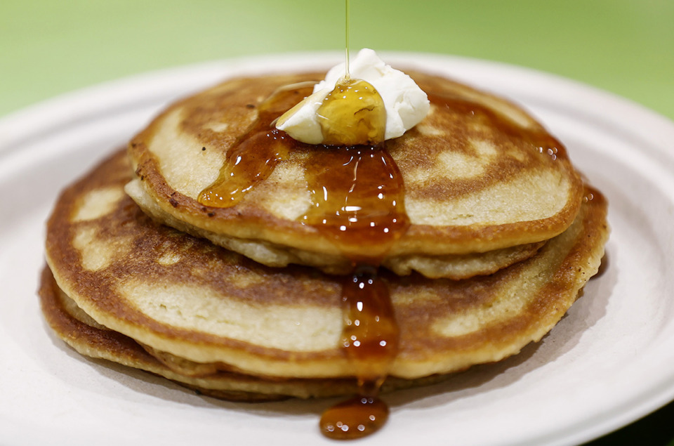 <strong>Sun of a Vegan&rsquo;s pancakes and syrup.</strong> (Mark Weber/The Daily Memphian)