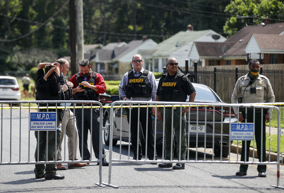<strong>The TBI has identified the woman fatally shot by a Shelby County Sheriff&rsquo;s Office deputy Saturday, March 18. In this photo, Shelby County Sheriff&rsquo;s Deputies stand near the scene of an officer-involved shooting on Monday, August 16, 2021 near Robin Park Circle.</strong> (Mark Weber/The Daily Memphian file)