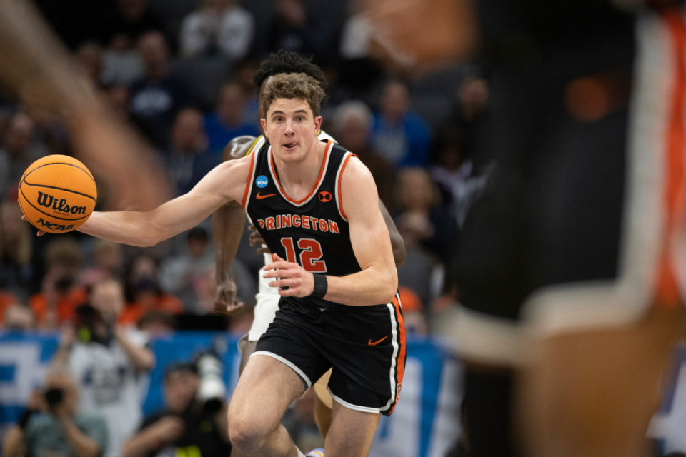 <strong>Fifteen-seed Princeton has ruined many a bracket during its 2023 NCAA Tournament run to the Sweet 16. The Tigers upset 2-seed Arizona and 7-seed Missouri during the first weekend of the Tournament.</strong> (Jos&eacute; Luis Villegas/AP Photo)