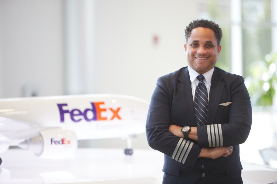 <strong>Anthony Glenn, 44, is a MD-11 captain, the second generation of FedEx pilots in his family. </strong>(Submitted by FedEx)