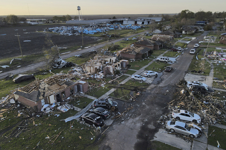 <strong>The City of Olive Branch is accepting donations to help victims of the devastating tornado that ripped through central Mississippi on Friday, March 24. On Monday, March 27, 2023, damage is seen on properties in Rolling Fork where three days earlier a tornado ripped through the town.</strong> (Julio Cortez/AP Photo)