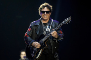 <strong>Journey will perform at FedExForum with opening act Toto on April 1. In this file photo,&nbsp;Neal Schon of Journey performed at Lollapalooza in 2021.</strong>&nbsp;(Photo by Rob Grabowski/Invision/AP file)