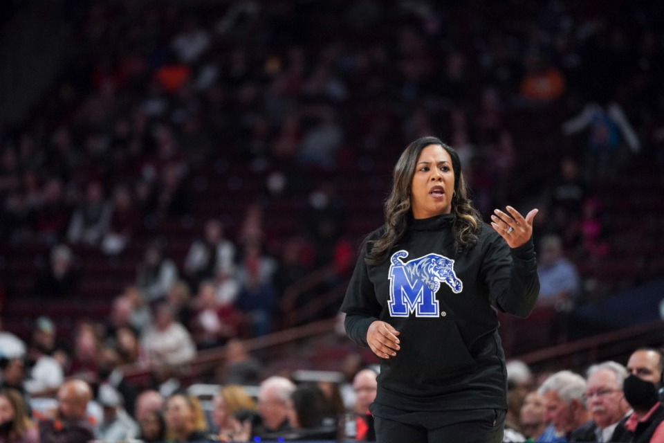<strong>The Memphis Tigers have taken initial steps in their search for a successor to women&rsquo;s basketball coach Katrina Merriweather, pictured, who resigned late last week.</strong>&nbsp;(Sean Rayford/AP File)