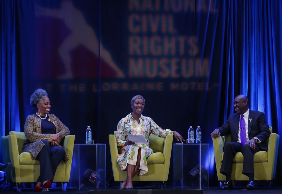 <strong>MSNBC's Joy Reid moderates the National Civil Rights Museum's &ldquo;The Reckoning: Community Policing &amp; Accountability&rdquo; forum on March 30, 2023.</strong> (Patrick Lantrip/The Daily Memphian)