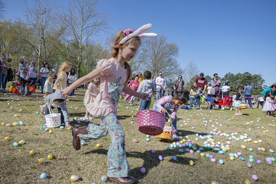 <strong>Bartlett Parks and Recreation hosts annual Easter egg hunt at W. J. Freeman Park on Saturday, April 1, 2023.</strong> (Ziggy Mack/Special to The Daily Memphian)