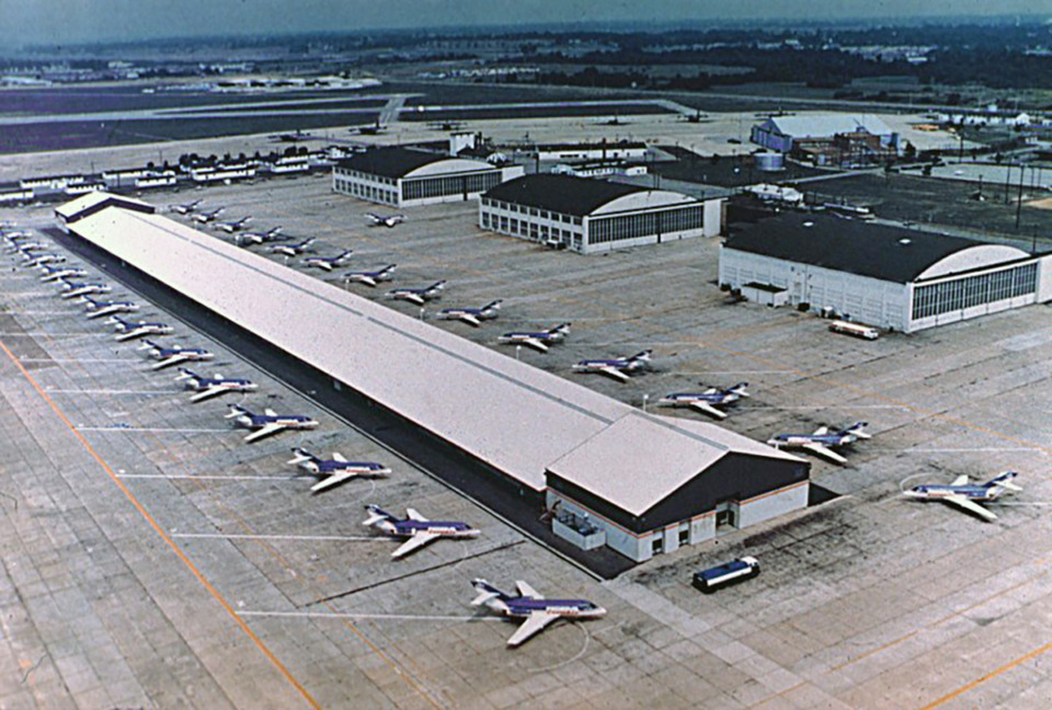 <strong>On April 17, 1973, FedEx deployed 14 aircraft from Memphis International Airport to deliver&nbsp;186 packages to 25 cities in the United States.</strong> (Courtesy FedEx)