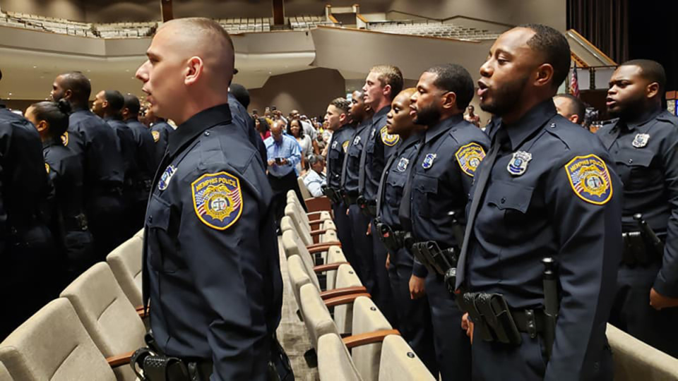 <strong>A class of 70 recruits graduated from the Memphis Police Department&rsquo;s 136th Basic Recruit Class June 30, 2022.</strong> (Courtesy Memphis Police Department)