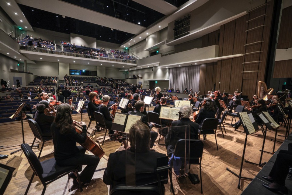 <strong>Memphis Symphony Orchestra performs at Scheidt Family Center at the University of Memphis. </strong>(Jamie Harmon/Courtesy Memphis Symphony)