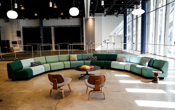 <strong>Seating area inside Downtown's newly renovated Cossitt Library on Monday, April 10, 2023.&nbsp;&nbsp;</strong><strong>The renovated Cossitt was slated to open October of 2021 with an original cost estimate of $5 million.</strong>(Mark Weber/The Daily Memphian)