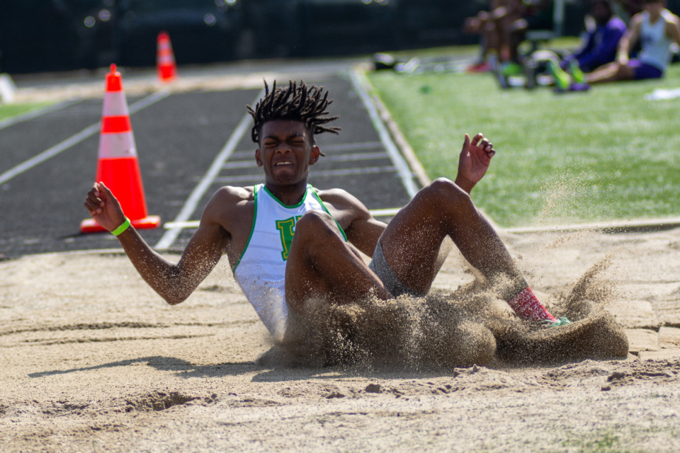 <strong>Zavien Wolfe of Central High School has the longest long jump and triple jump of any Memphis-area high school track and field athlete.</strong> (Joshua White/Special to The Daily Memphian)
