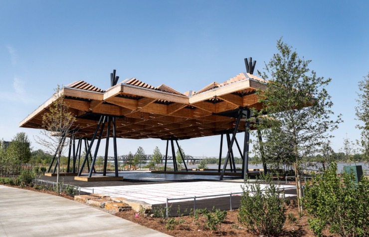 <strong>Tom Lee Park&rsquo;s new Sunset Pavilion.</strong> (Mark Weber/The Daily Memphian)