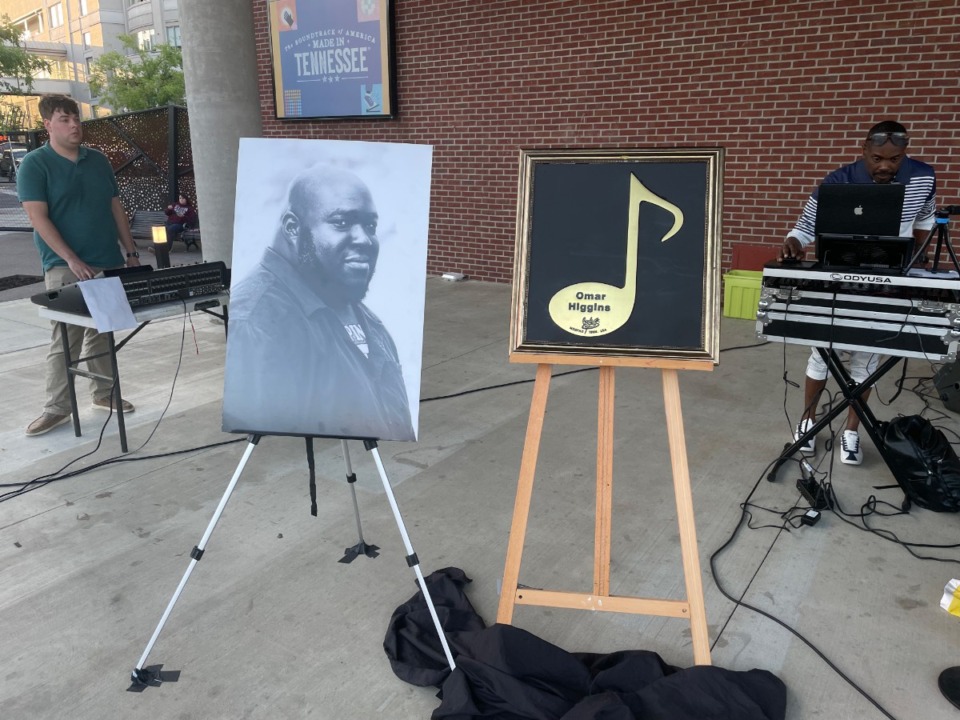 <strong>Late Memphis musician Omar Higgins was honored with a Brass Note on Beale Street.</strong> (Sam Shansky/Special to The Daily Memphian)