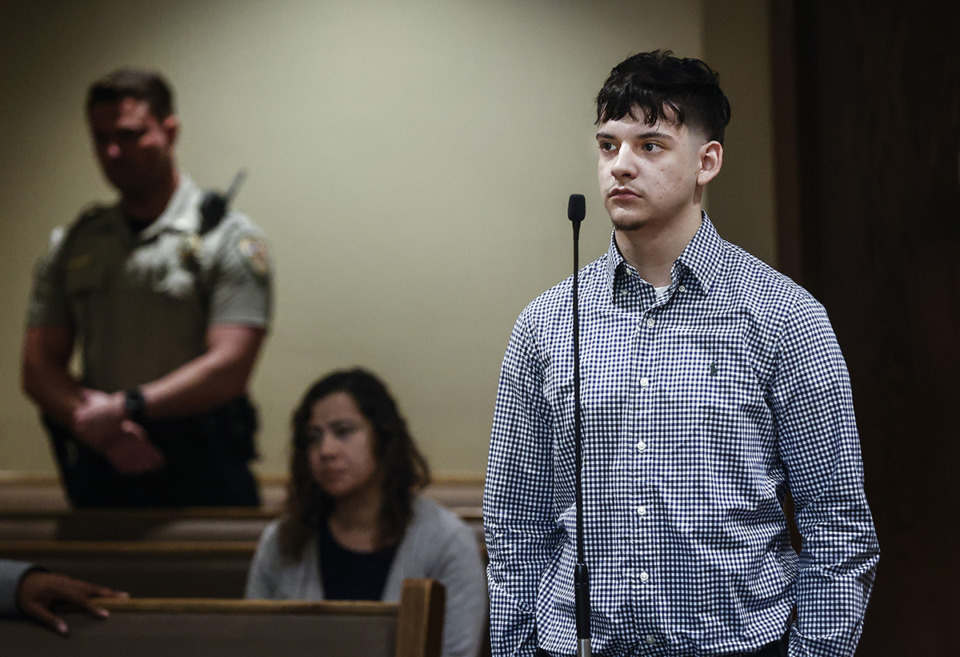 <strong>Miguel Andrade appears in Judge Paula Skahan's courtroom on Wednesday, April 19. Andrade has been accused of crimes related to the robbery and death of Rev. Autura Eason-Williams.</strong> (Mark Weber/The Daily Memphian)
