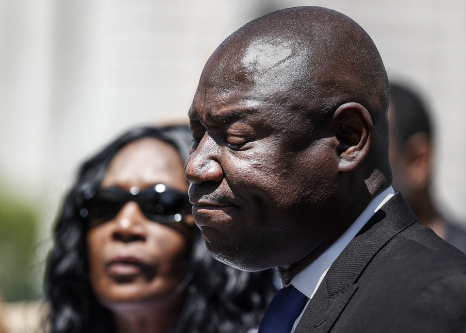 <strong>&ldquo;The amount is a message,&rdquo; Civil rights attorney Ben Crump said of the $550 million civil lawsuit against the City of Memphis, Memphis Police Department Chief Cerelyn&nbsp;&ldquo;C.J.&rdquo; Davis, five officers charged with killing Nichols, two additional MPD officers and three Memphis Fire Department employees.</strong> (Mark Weber/The Daily Memphian)