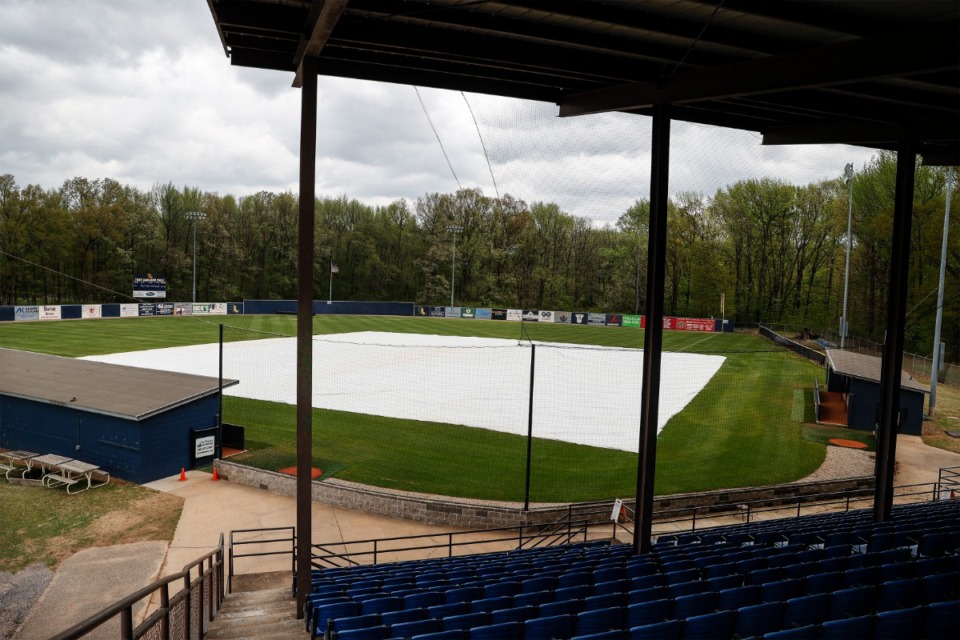 <strong>Gagliano Field where Lausanne plays, is next to Halle Stadium at 2602 Mt. Moriah Road in Southeast Memphis. In 2021, it was recognized as the best field in the state by the National High School Baseball Association. It also won Southeast Region honors for an area that encompasses Alabama, Florida, Georgia and North Carolina along with Tennessee.</strong> (Mark Weber/The Daily Memphian)