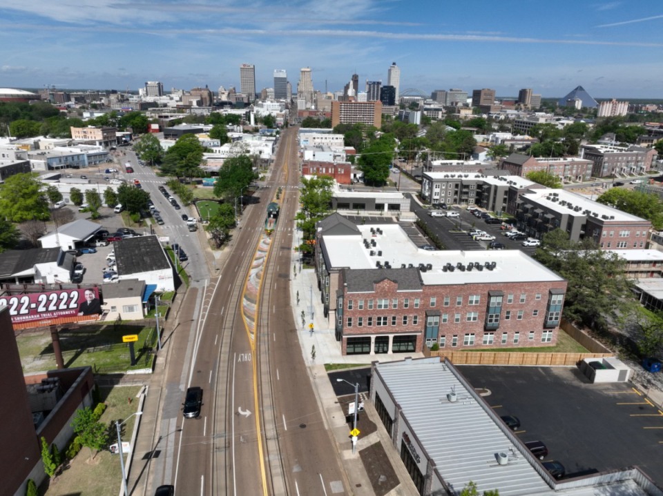 <strong>Totaling 13 buildings, including the one-story building at 697-704 Madison&nbsp;that once housed the Trolley Stop restaurant, Orleans Station will offer 372 apartments and 16,000 square feet of retail space once complete.&nbsp;</strong>(Courtesy&nbsp;Montgomery Martin)