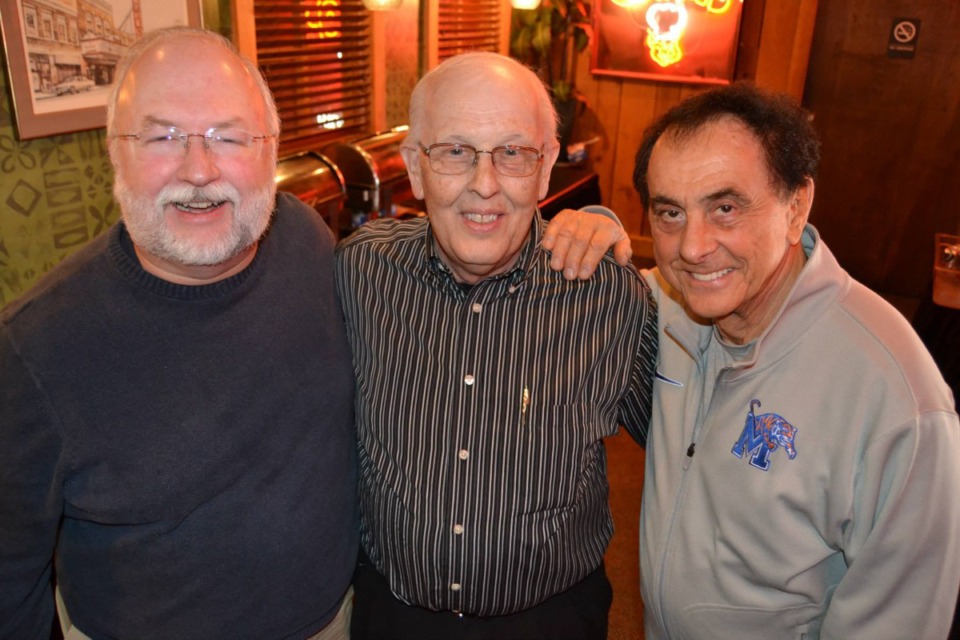 <strong>Jack Parnell, Memphis radio personality from the 1960s and &lsquo;70s, died Wednesday. Rob Grayson (left), Jack Parnell (center) and George Klein attend the Tennessee Radio Hall of Fame in 2014.</strong> (Courtesy Rob Grayson)
