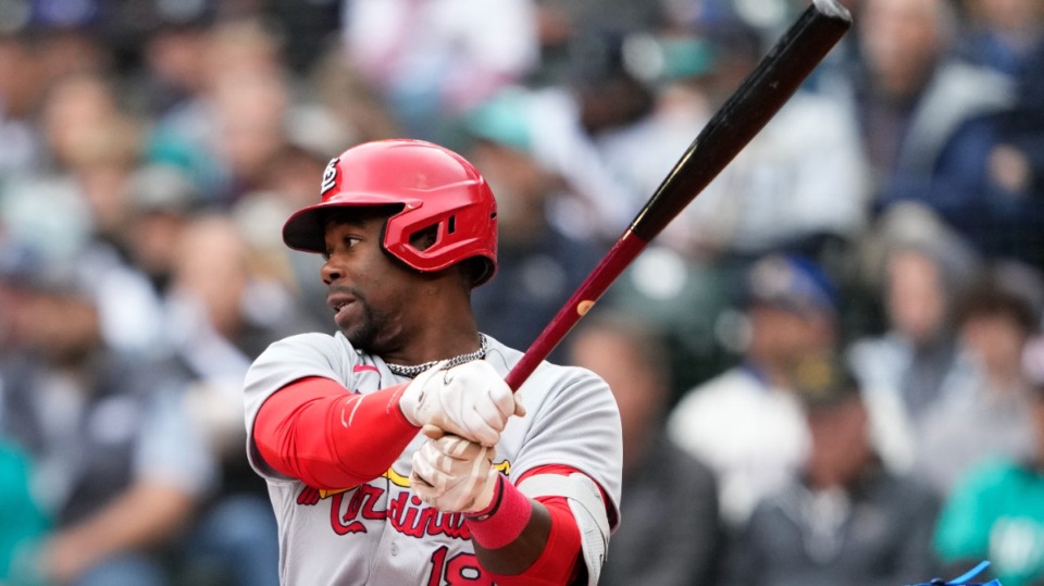 <strong>St. Louis Cardinals outfielder Jordan Walker,&nbsp;MLB.com&rsquo;s No. 2 overall prospect and the No. 1 prospect of the St. Louis Cardinals, is currently playing with the Redbirds.</strong> (Lindsey Wasson/AP file)
