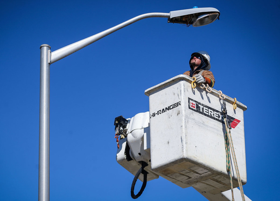 <strong>Memphis suburbs Arlington and Bartlett are exploring the benefits of swapping streetlights to LED lights, like reduction in CO2 emissions.</strong> (Patrick Lantrip/The Daily Memphian file)