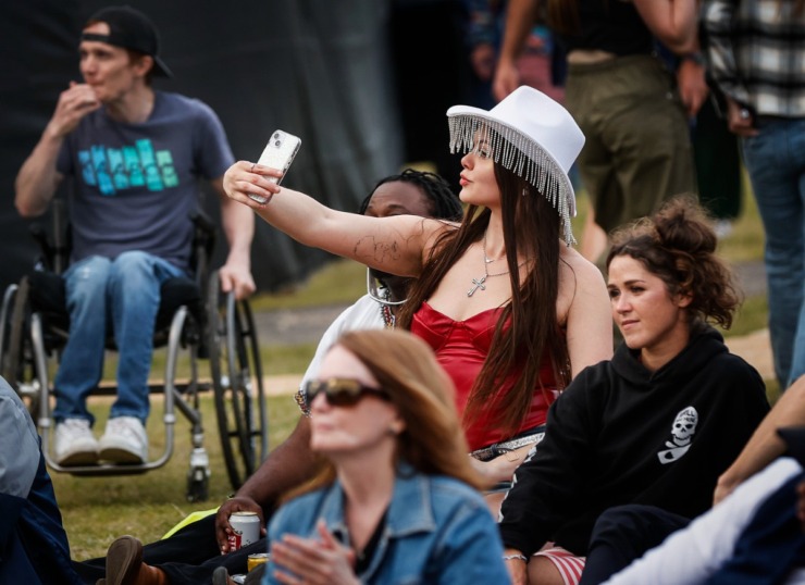 <strong>A music fan takes a selfie during Beale Street Music Festival on Friday, May 5, 2023. As you do.</strong> (Mark Weber/The Daily Memphian)