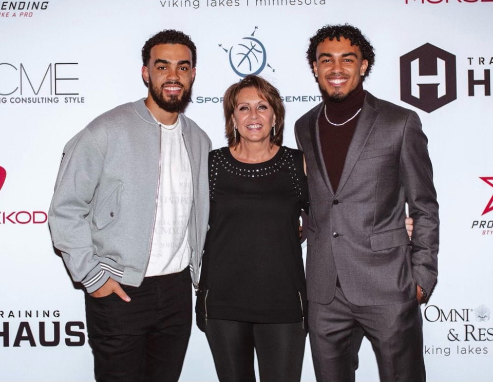 <strong>Debbie Jones said she tried to create a home life that equipped sons Tyus Jones (left) and Tre Jones, to reach their potential.</strong> (Courtesy Debbie Jones)