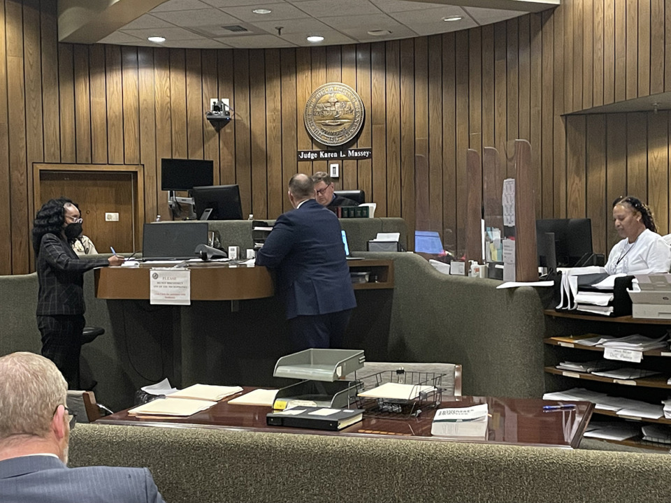 <strong>The new bail hearing room on the second floor of the Shelby County Criminal Justice Center is part of a bail order after the Shelby County government and national and local advocacy groups came to an agreement on bail practices.</strong> (The Daily Memphian file)
