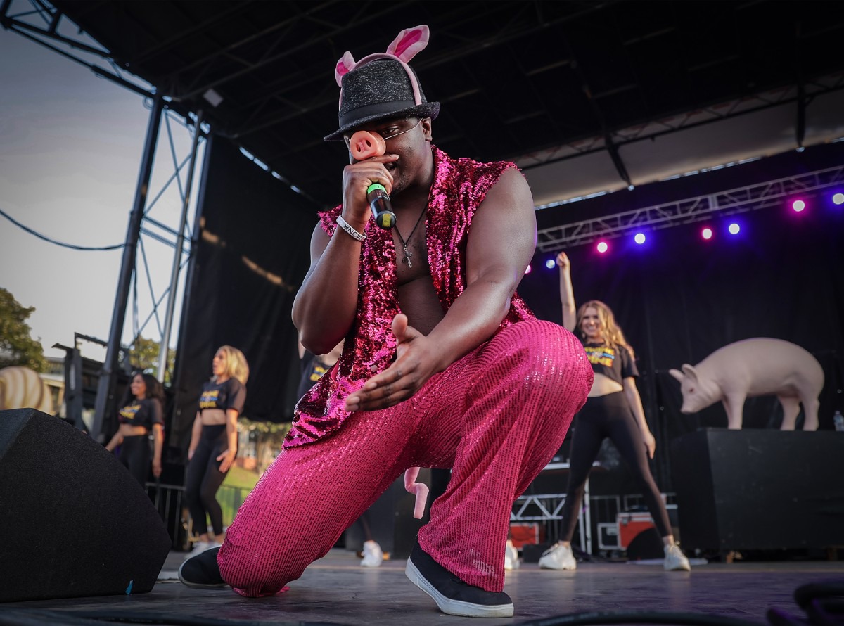 <strong>Swine and Dine bring it at the Ms. Piggie Idol competition at the Memphis in May World Championship BBQ Contest May 18, 2023.</strong> (Patrick Lantrip/The Daily Memphian)