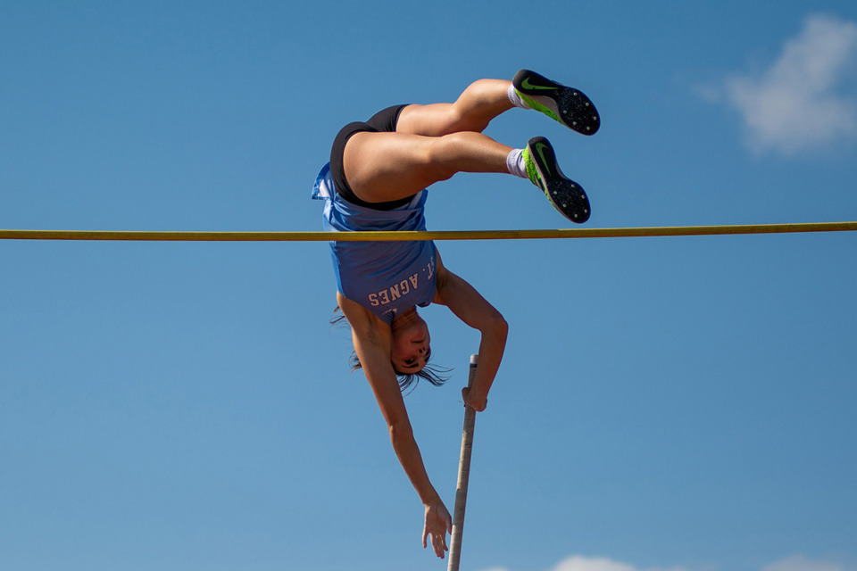 <strong>Caroline Weems of St. Agnes will be attempting to repeat as state champion in the pole vault.</strong> (Joshua White/Special to The Daily Memphian)