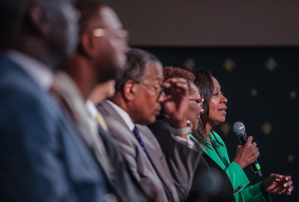 <strong>Memphis mayoral candidates take turns answering candidates during a Memphis mayor's race forum at Mosaic Church April 29.</strong> (Patrick Lantrip/The Daily Memphian)