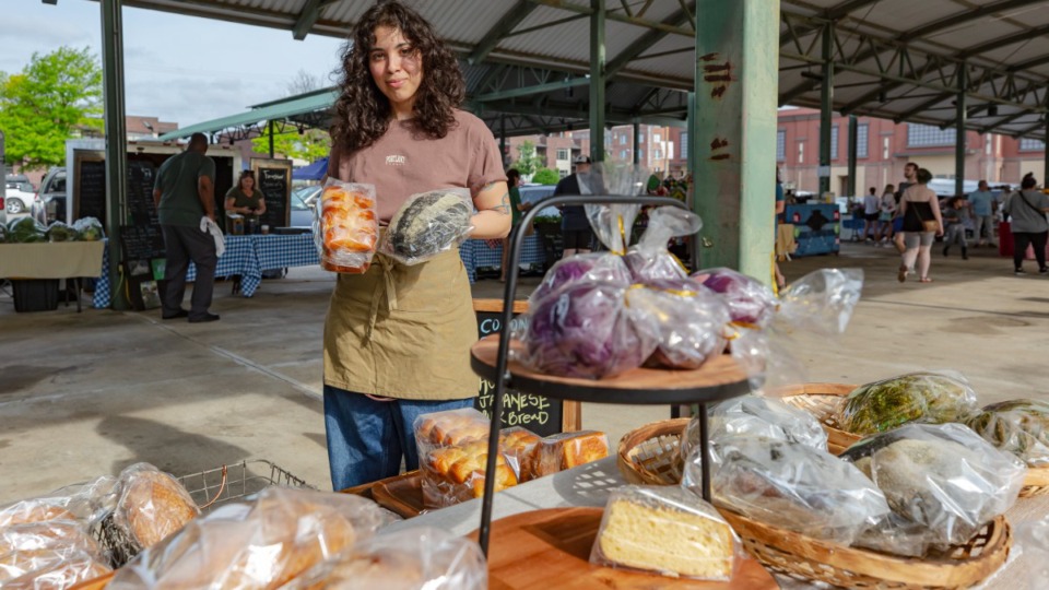 <strong>Cherie Canelas of Artesanal de Tela at Memphis Farmers&rsquo; Market Downtown on Saturday, May 13, 2023.</strong> (Ziggy Mack/Special to The Daily Memphian)