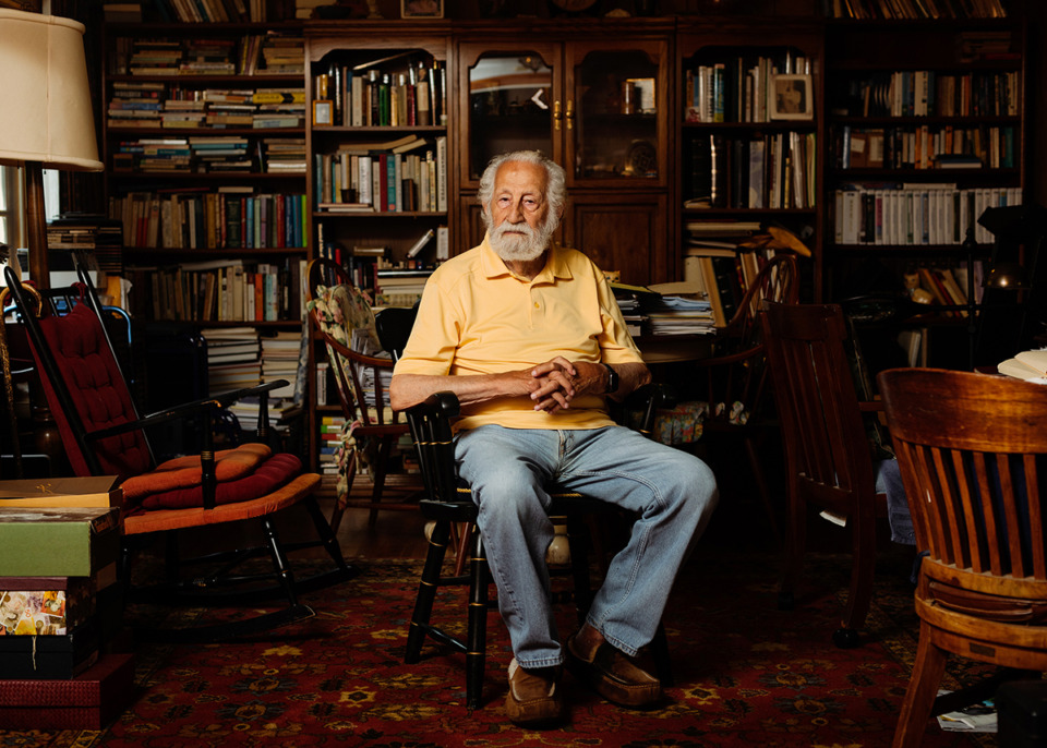 <strong>Dr. Murray Heimberg, 98, sits in his home office in East Memphis. Dr. Heimberg has earned numerous military and academic awards and honors.</strong> (Houston Cofield/Special to The Daily Memphian)
