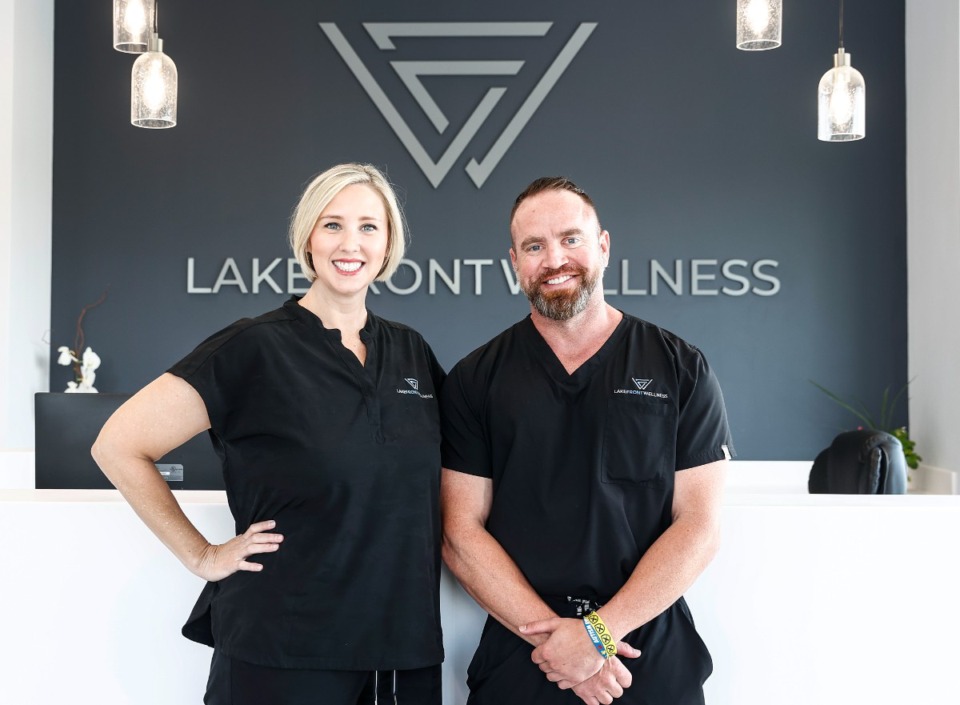 <strong>New Lakefront Wellness Clinic co-owners Allie Tinnin and Chase Papke on are open for business.</strong> (Mark Weber/The Daily Memphian)