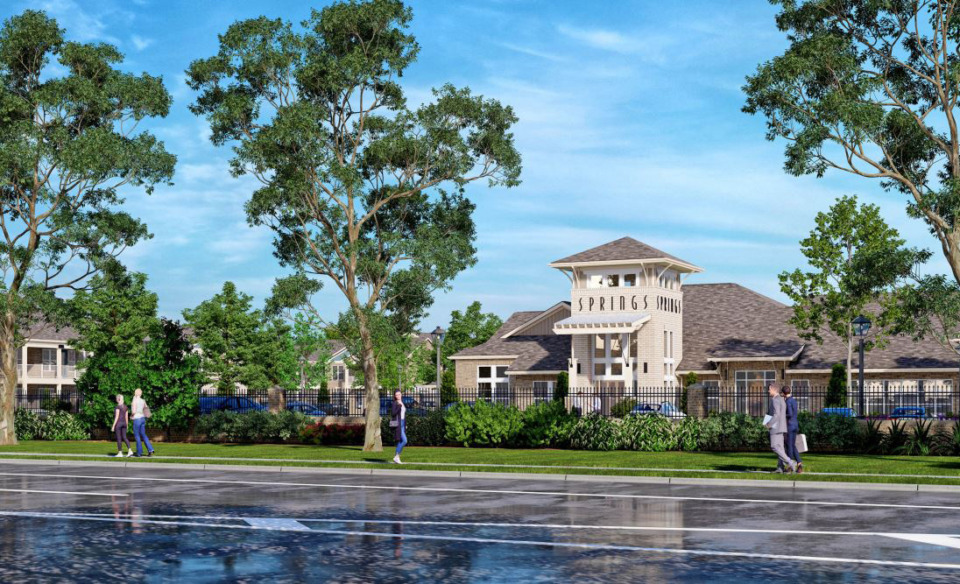 <strong>The Collierville Planning Commission endorsed a 196-unit apartment complex off of Maynard Way. The Springs at Ashby&rsquo;s units will be split between three buildings.</strong> (Courtesy Continental Properties)