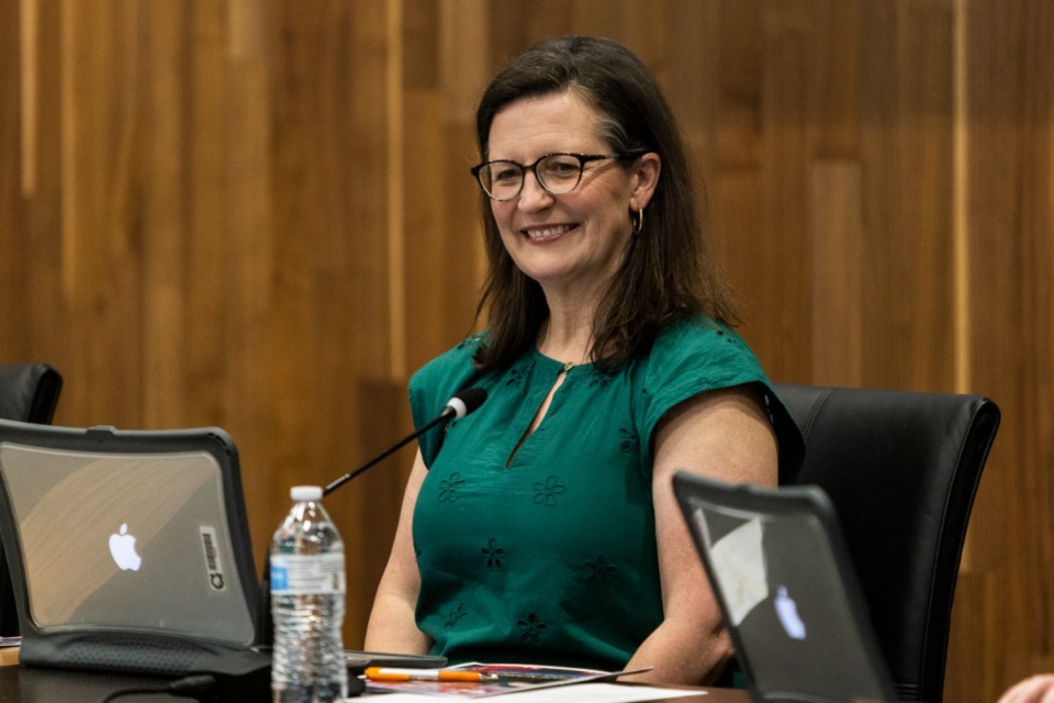 <strong>&ldquo;I believe we have one employee as the school board and believe he is the right person for his job,&rdquo; said board member Angela Griffith, seen here in May.</strong> (Brad Vest/The Daily Memphian file)