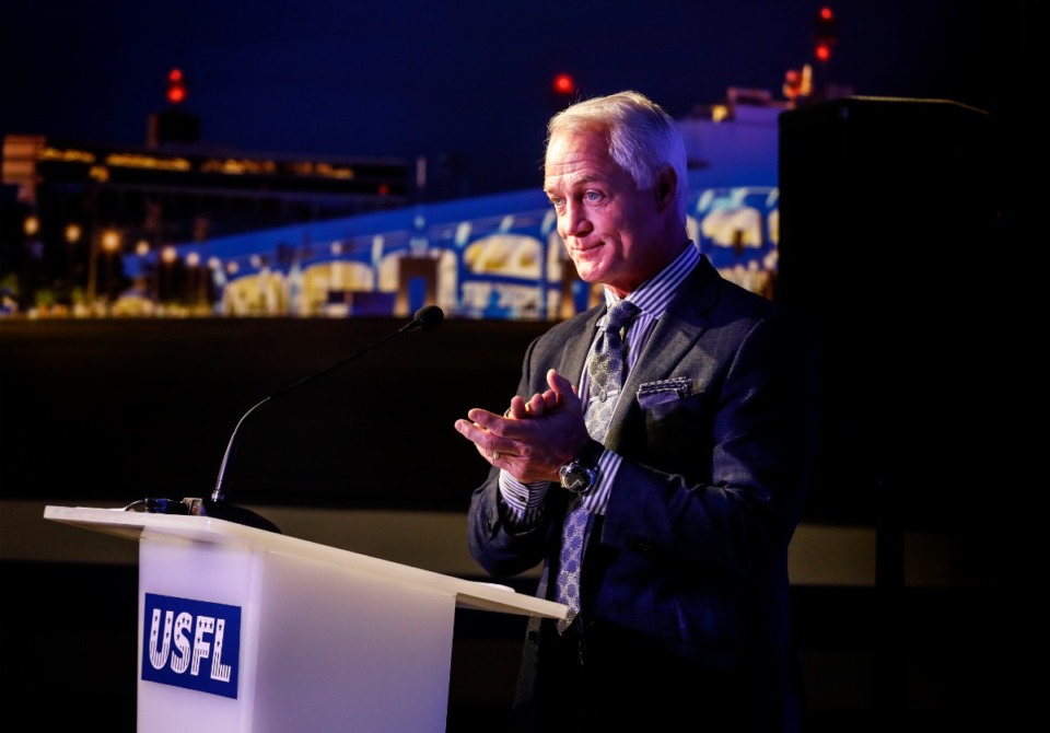 <strong>Daryl &ldquo;Moose&rdquo; Johnston, USFL executive vice president of Football Operations, said Saturday the USFL will definitely return for a third year, and the&nbsp; Showboats will be back for a secoond year.</strong> (Mark Weber/The Daily Memphian file)