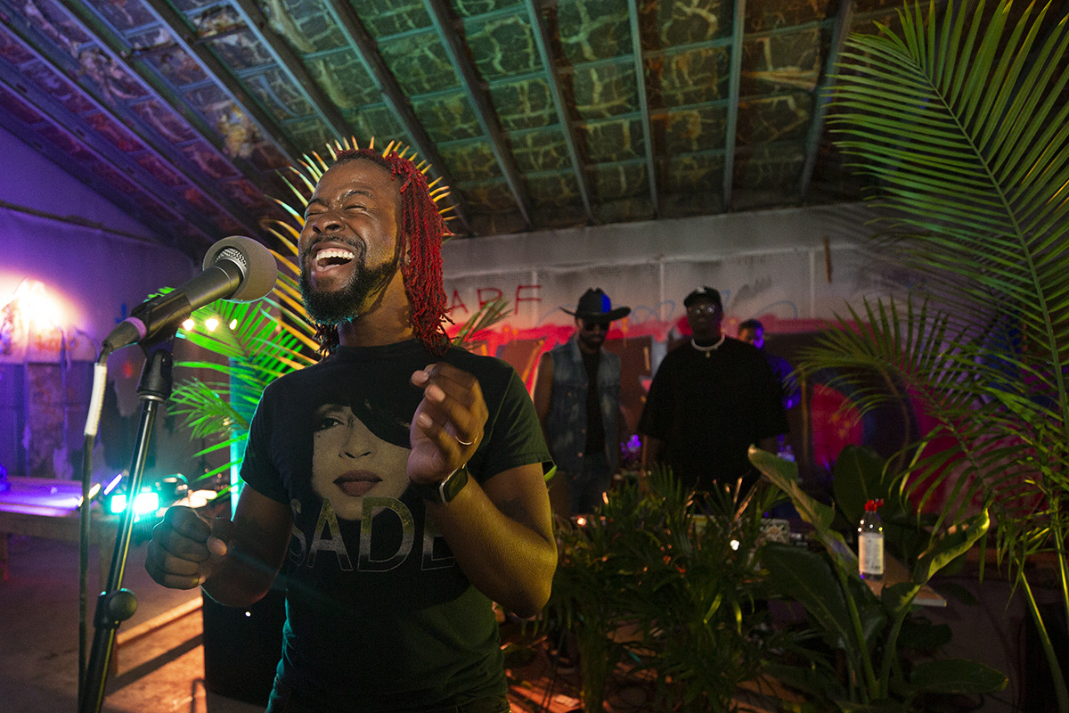 <strong>Artist JD performs at second stage during the Tone Juneteenth Festival in Orange Mound on Sunday, June 18, 2023.</strong> (Ziggy Mack/Special to The Daily Memphian)