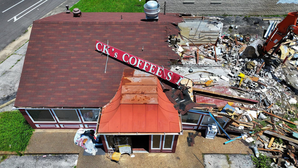 <strong>CK&rsquo;s Coffee Shop at 1698 Poplar Ave. in Midtown closed last July. The building was demolished Tuesday, June 13 to make way for a Scooter&rsquo;s Drive-Thru Coffee Shop.</strong> (Courtesy Jamie Harmon)