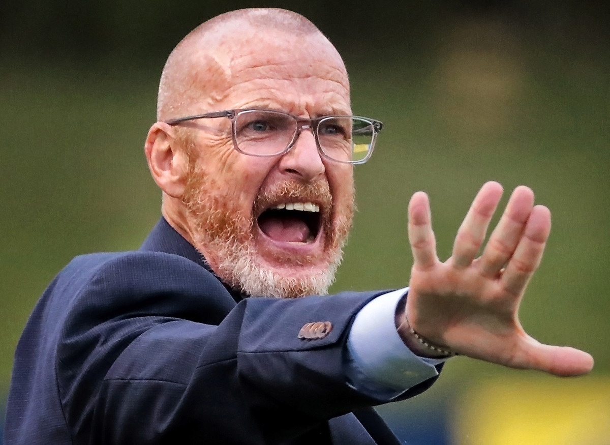 <strong>Memphis coach Tim Mulqueen disputes a call during 901 FC's third-round win over the Hartford Athletic during their Lamar Hunt U.S. Open Cup tournament game at the Mike Rose Soccer Complex on May 29, 2019. Memphis marked its fifth straight victory with the 4-0 win.</strong>&nbsp;(Jim Weber/Daily Memphian)