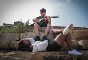 <strong>D'Ajanee and Kyle Phelps hang out at Tom Lee Park Saturday, July 1. Residents were able to explore the newly updated Tom Lee Park at a Memphis River Parks Partnership event.</strong> (Patrick Lantrip/The Daily Memphian)