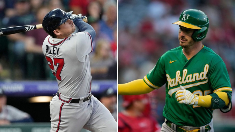 <strong>Former DeSoto Central standout Austin Riley (left) and former Evangelical Christian School star Brent Rooker (right) were named Sunday, July 2, as reserves for Major League Baseball&rsquo;s All-Star game.</strong> (David Zalubowski/AP file; Ashley Landis/AP file)