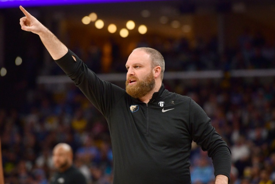 <strong>&ldquo;We do one of the best things that we have done: Play together,&rdquo; Memphis Grizzlies Coach Taylor Jenkins said in an interview with NBA TV reporter Holly Rowe.</strong> (Brandon Dill/AP file)