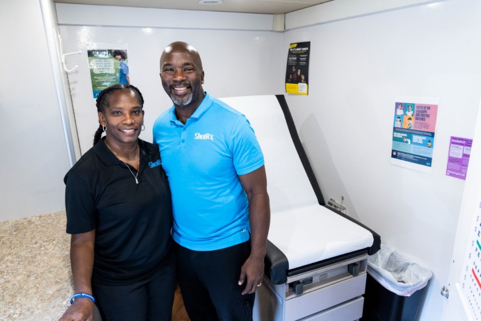 <strong>Ted (right) and Merica Lyons have been honored by the Tennessee Pharmacists Association for finding a way against all odds to help underserved residents in two large swaths of the city get immunizations.</strong> (Brad Vest/Special to The Daily Memphian)