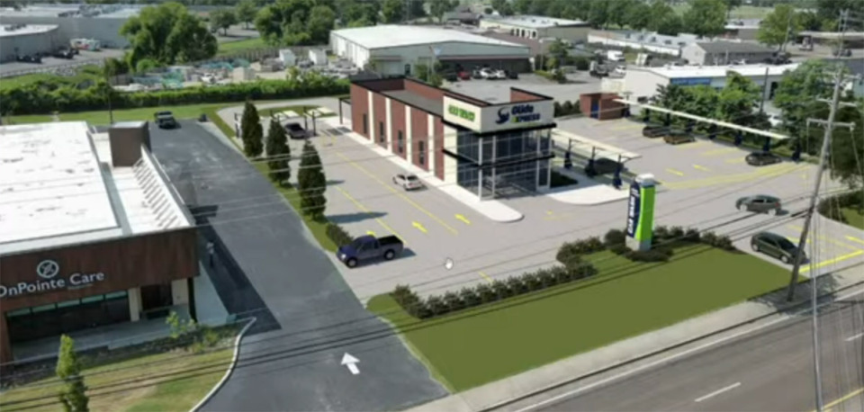 <strong>Rendering of the proposed Glide Xpress Car Wash at 5905 Stage Road.</strong> (Courtesy City of Bartlett Municipal Planning Commission)