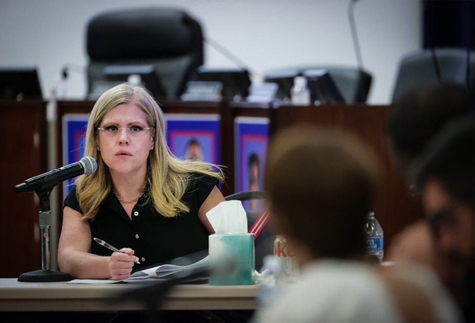 <strong>MSCS Board of Education member Amber Huett-Garcia noted charter schools must meet rubric requirements regardless of community support.</strong>&nbsp;(Patrick Lantrip/The Daily Memphian)