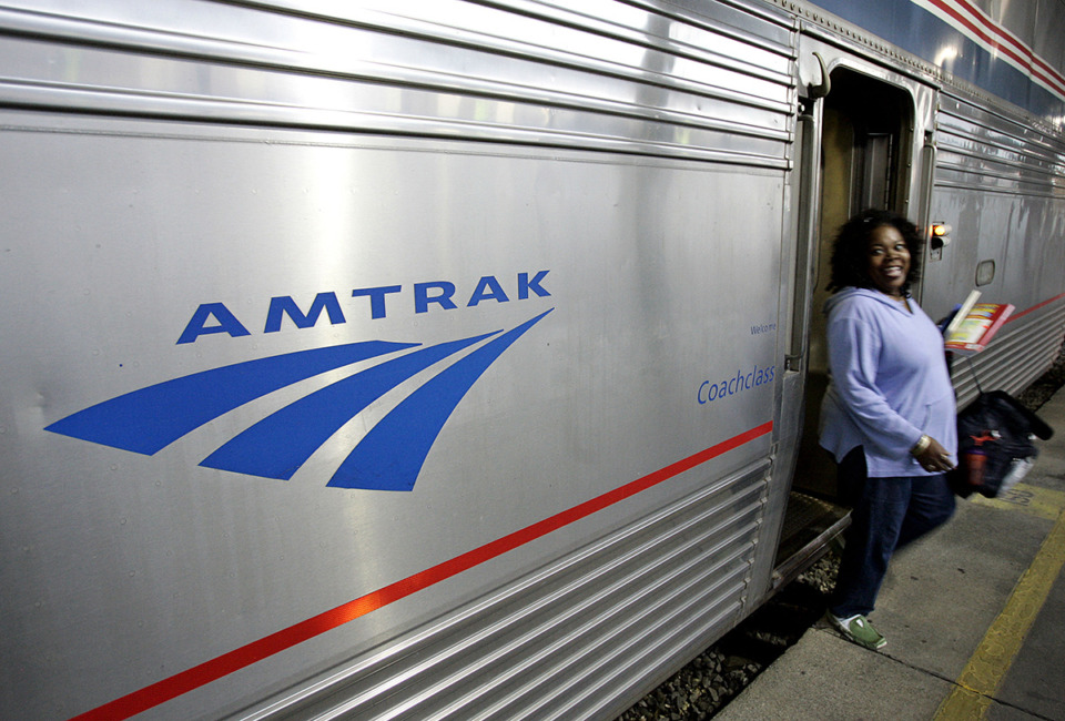 <strong>A passenger disembarks from Amtrak's Sunset Limited at its final stop in New Orleans Nov. 2, 2008.</strong> (Pat Semansky/AP file)